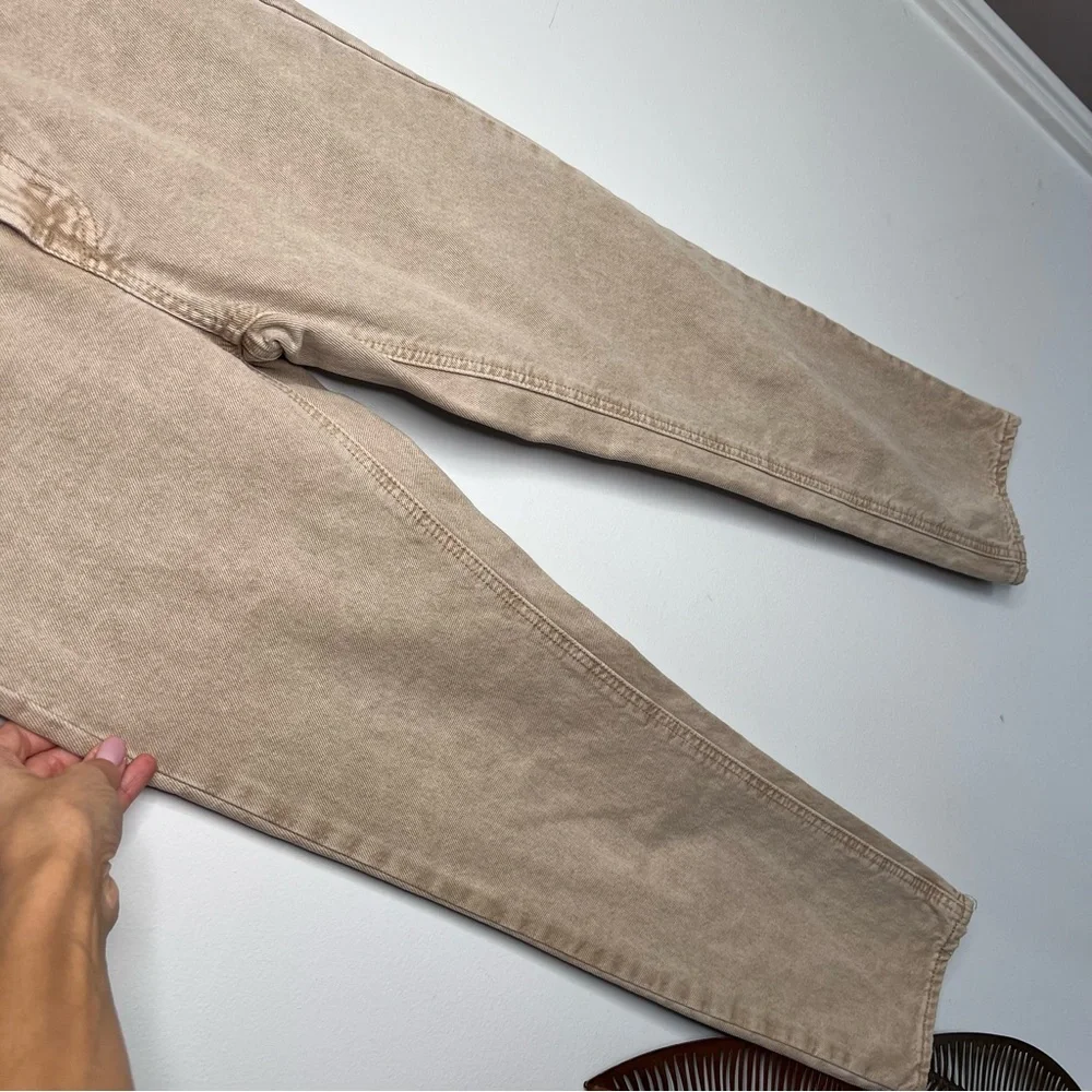 BGD Slim Straight Mid Rise 100% Cotton Jeans In Cream Neutral Color E2‎